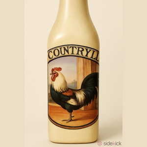 Home Interiors Rooster Vase Cream